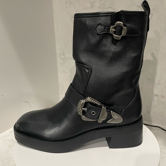 New! Larroude Hardy Moto‎ Leather Boots Sz 8 $450 - Picture 9 of 14
